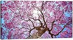 Pyradecor Cerise Blossom Arbre Grand moderne Floral Giclee Canvas Imprimes sur Stretched Paysage Toile Mur Art Printemps Fleurs Roses Photos Peintures Oeuvre pour le salon Chambre à coucher Accueil Décorations L