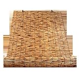 Material: la cortina de lámina está tejida con varilla de lámina 100% natural; no es fácil deformarse; saludable y ecológico; Hermoso y práctico, mano de obra exquisita, buen efecto decorativo, larga vida útil.