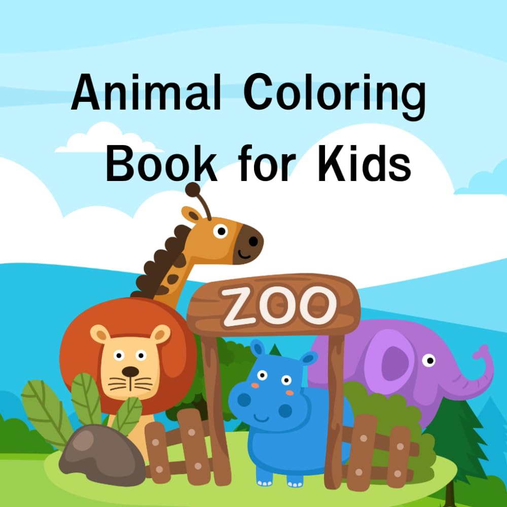 Animal Coloring Book for Kids: Color, Learn, and Enjoy with Friendly Animals