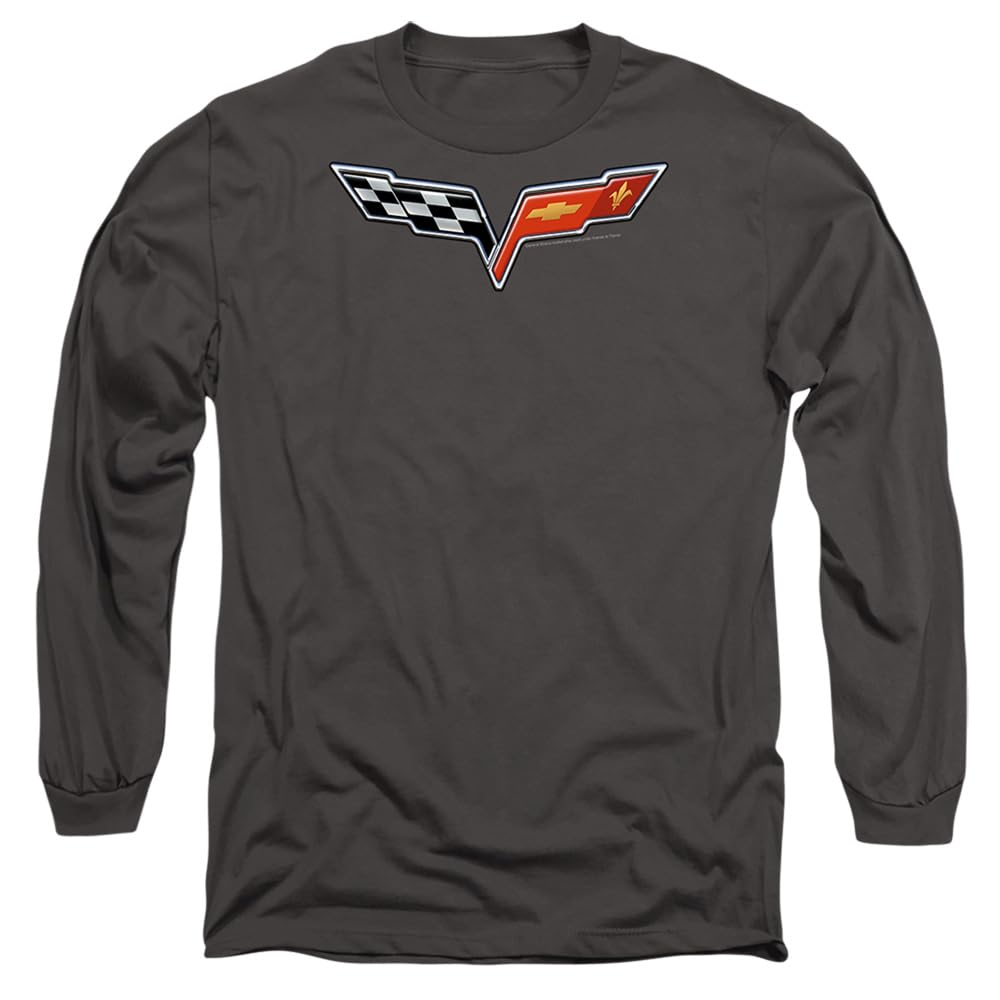 Men's Grey Other Chevrolet The Vette Medallion Long Sleeve T-Shirt in Size M, Sports Direct