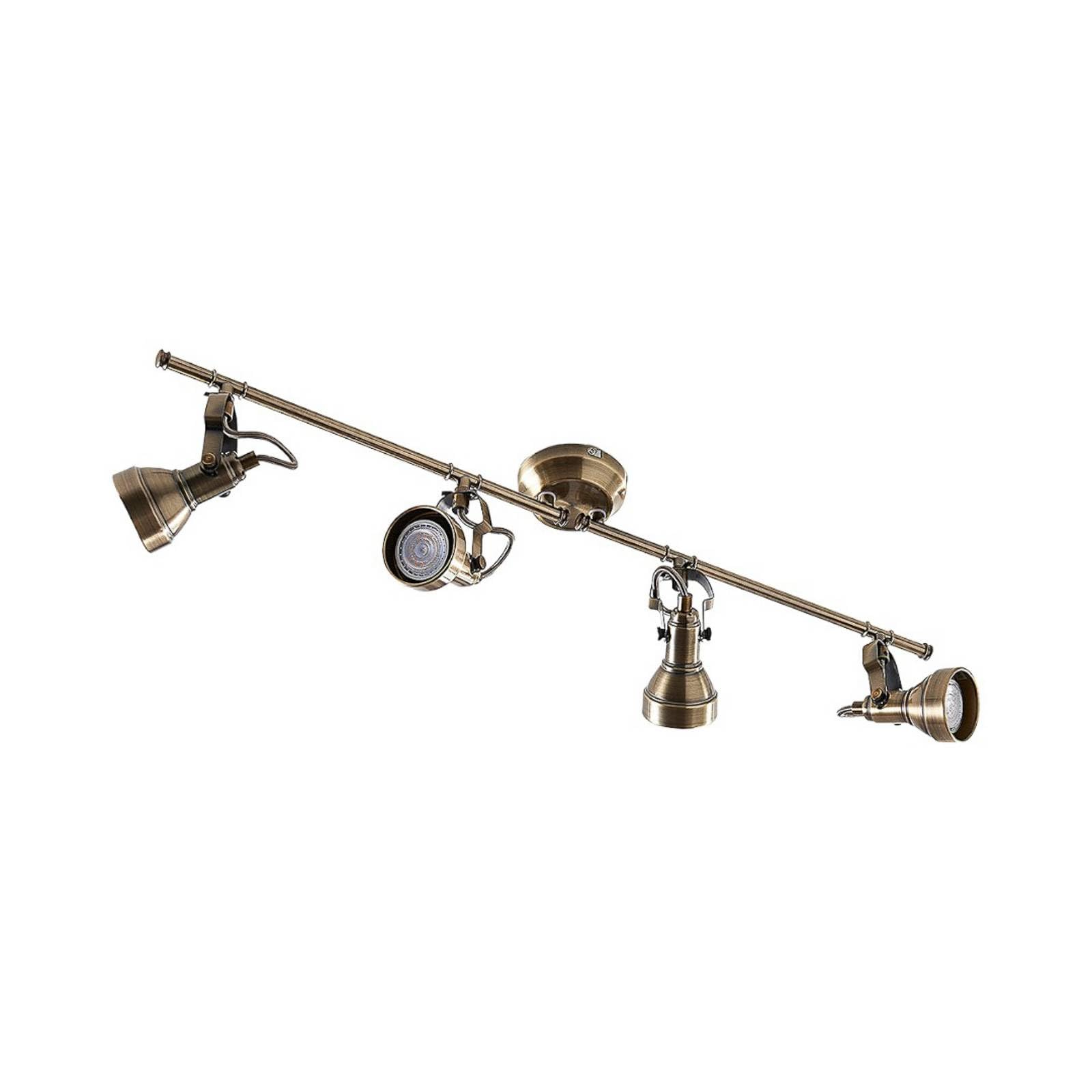 Lindby Antique Brass Ceiling Light Perseas Dimmable (Antique, Vintage) In Bronze Made Of Metal For E.g. Living Room & Dining (4 Light Sources Gu10) From Ceiling Lamp