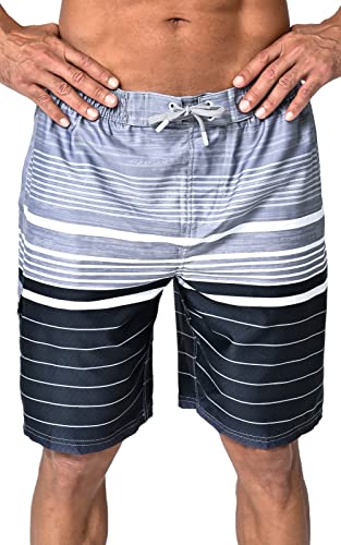 US Apparel Mens Swim Trunks with Pockets Swim Shorts Quick Dry 4-Way Stretch Material Mesh Lining Beach Swimwear
