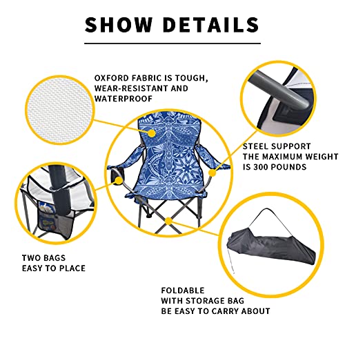 Xyzcando Portable Beach Folding Chairs, Outdoor Chair With Stone Pattern, Easy To Place, Portable For Outdoor, Indoor, Causal Style #TOP3