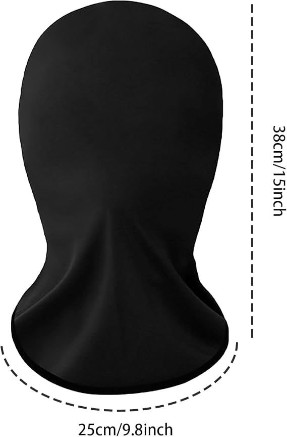 3 Pcs Full Face Cover Halloween Cosplay Breathable Stretchy Hood Unisex Masquerade Party Zentai Daredevil Faceless Mask