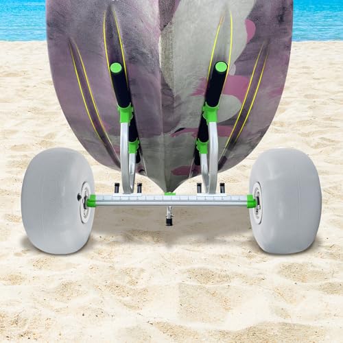 Balloon Wheels Beach Cart Tires 9inX 5in Replacement Big Beach Sand Tires for Kayak Dolly Canoe Canoe Dolly Rolling Walker Garden Cart Wheelchair Sand Wagon Cart 2-Pack (16mm/0.63in)