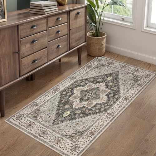 Image of Tangsoo 2x4 Runner Washable Rugs for Entryway, Non Slip Small Area Rug