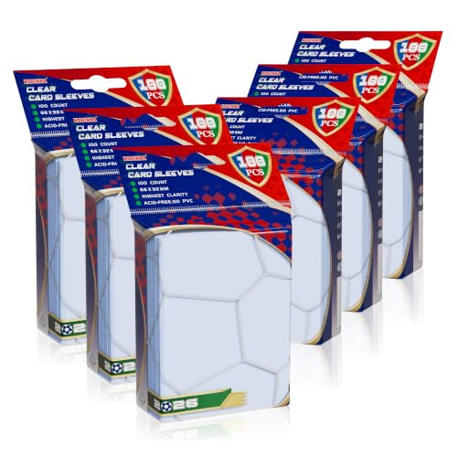 Image of Kabinka 600 Counts Card Sleeves, Soft Trading Card Penny Sleeves | Clear Protector Sleeves for Soccer, Baseball, Football, Sports Cards, TCG, MTG