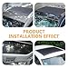 yorpyep Car Sunroof Sun Shade, Dustproof and Heat-insulating Skylight Mesh, Breathable and Foldable Adsorption Type Keep Cool Sun Protection Cover, for Most Cars Trucks (Black #39.3