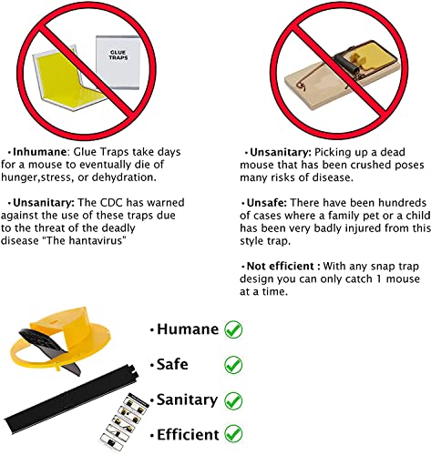 2 Packs Trap, Bucket Mouse Traps, Mouse Traps, Mouse Catching Tool -Automatic Mouse Trap With Flip And Slide Lid, Reusable Mouse Trap| Indoor Outdoor |Auto Reset | #TOP21