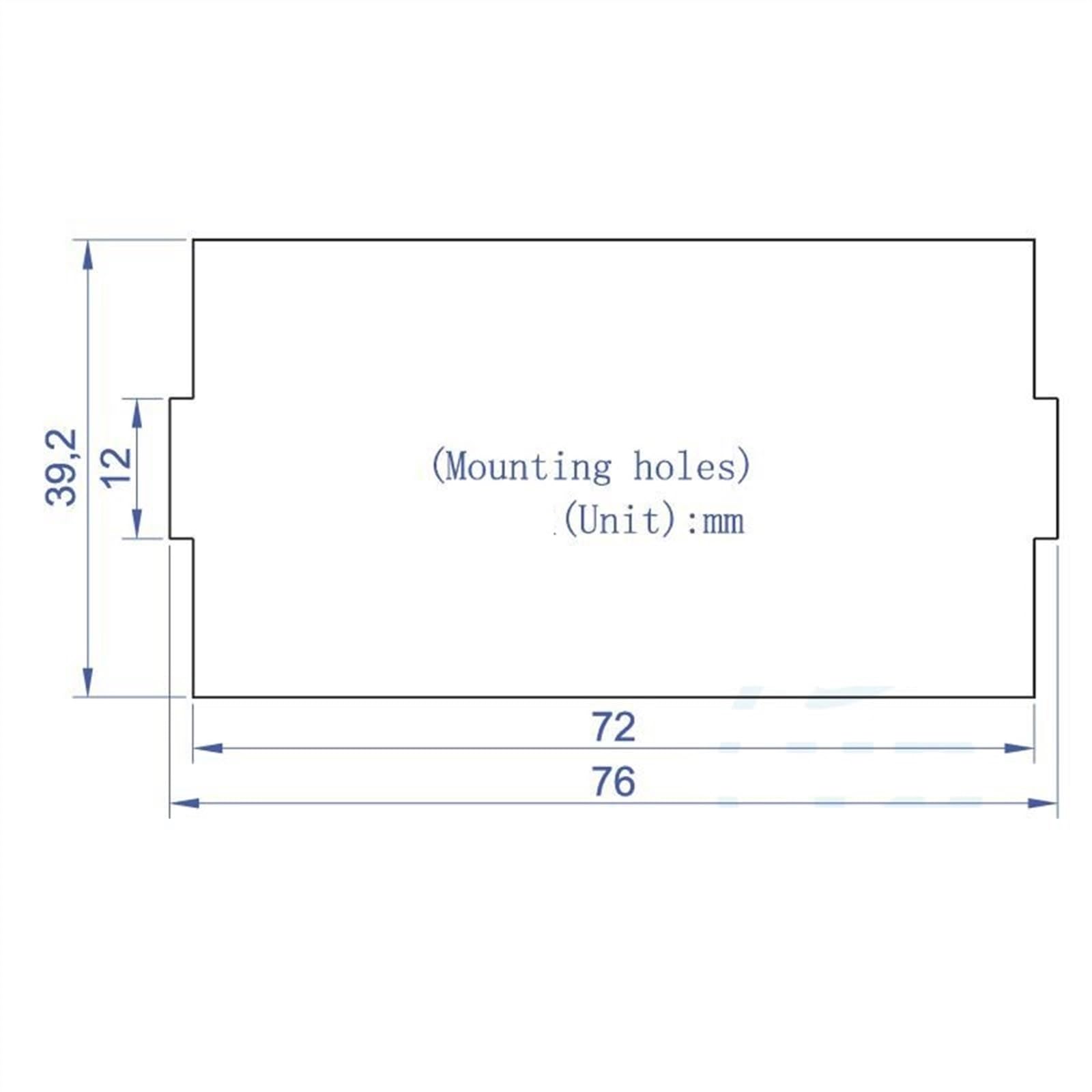 Voltímetro Digital LED AC 30-500V, medidor de voltaje, herramienta de instrumento de voltios, 2 cables, pantalla roja y azul, 110V, 220V, resolución DIY de 1V (Color : Blue)
