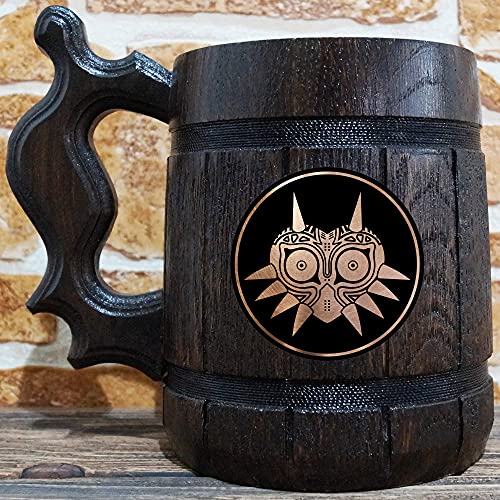 Majora’s Mask Beer Mug, Beer Stein, Gamer Gift, Beer Tankard, Gift For Men, Gift For Him #TOP1