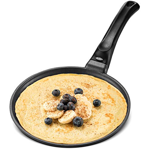 GOURMEX Black Induction Crepe Pan, With PFOA Free Nonstick Coating | Ideal Induction