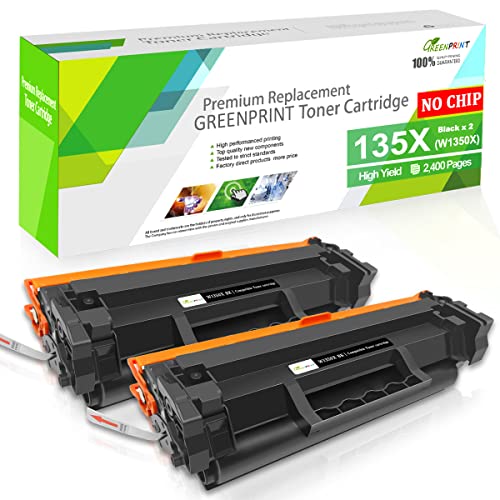【SIN Chip, con Herramienta】 Cartuchos Tóner Compatibles 135X W1350X (135A W1350A) 2 Negro Alta Capacidad 2400 Páginas GREENPRINT para HP M209dw M209dwe MFP M234dw M234dwe M234sdwe M234sdw M234sdn