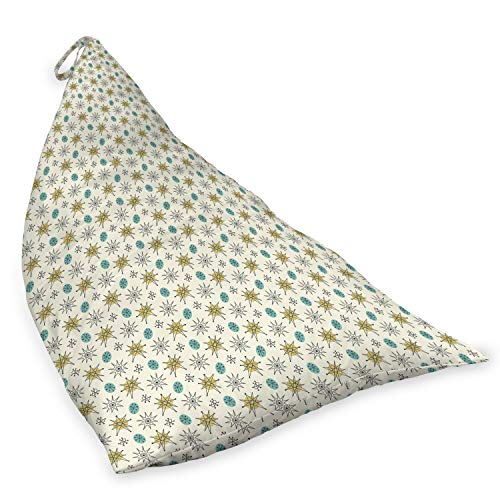 Ambesonne LOUNGE_168569 Abstract Lounger Chair Bag, Mid Century Modern Stars Doodle Sky Cosmos Atoms Existence Hip Universe thumb #1