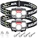 STURME Rechargeable Headlamp, 2 Pack Ultra Brightness LED Headlamp Flashlight For Adult And Kids,Waterproof Lightweight Head Light For Reading Working Running Camping Fishing Hunting And More