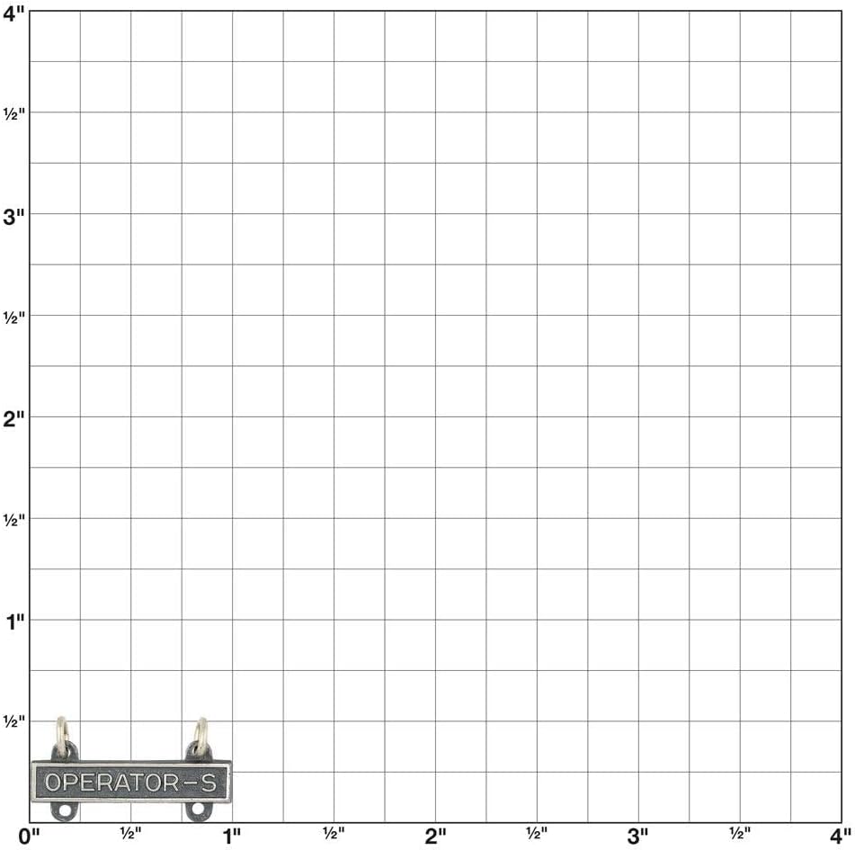 Army Operator-S Qualification Bar Silver Oxide