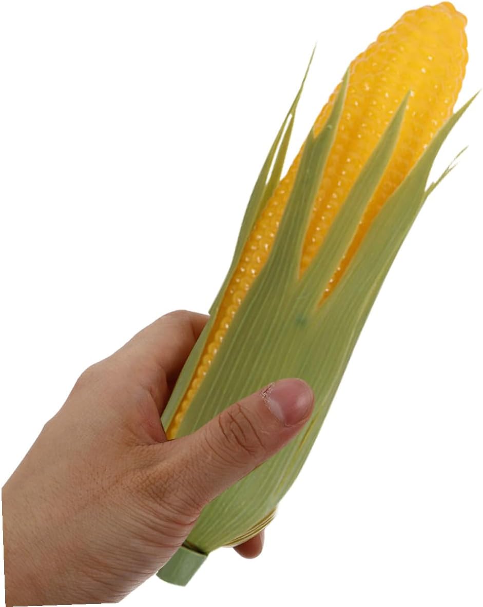 8pcs Realistic Artificial Corn Models Set, Simulation Miniature Green and Yellow Corn Decorations for Kitchen Décor, Food Photography Props and Home Display