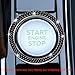 LivTee 2 PCS Crystal Double Rhinestone Car Engine Start Stop Decoration Ring, Bling Car Interior Accessories for Women, Push to Start Button Cover Sticker, Automotive Decals, Black