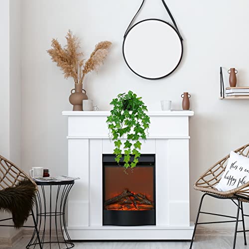 Cewor 3 Pack Fake Hanging Plants Artificial Potted Plants Small Faux Hanging Vines In Pots For Indoor Outdoor Office Room Decor(Green) #TOP6