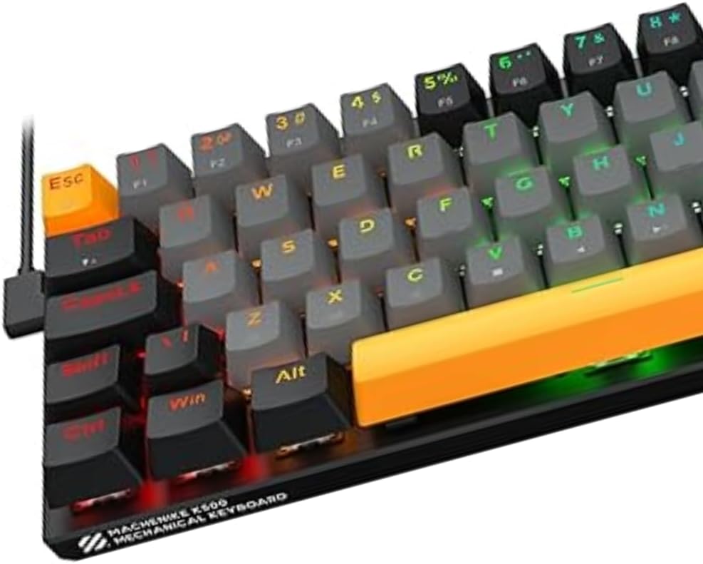 Close-up of Machenike K500-B68 keyboard keys