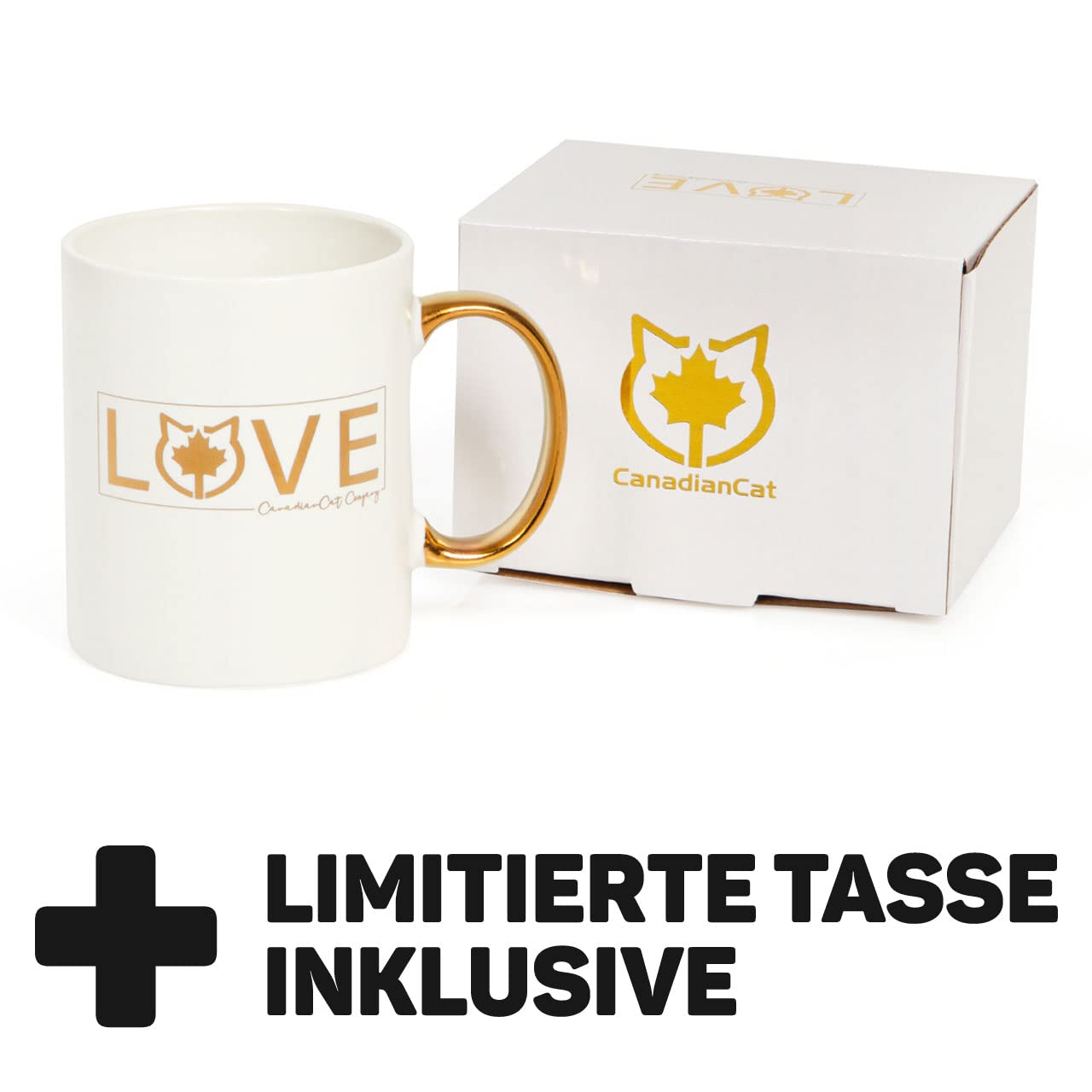 CanadianCat Company | White Edition - Set | Kratzbrett Orbit 2.0 + Limitierte Tasse Love