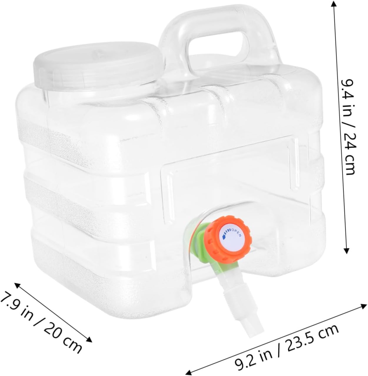 Portable Camping Water Storage Bucket with Tap Transparent Liquid Container for Outdoor Hiking Travel Emergency Use Convenient Water Carrier for Picnics and Home Storage