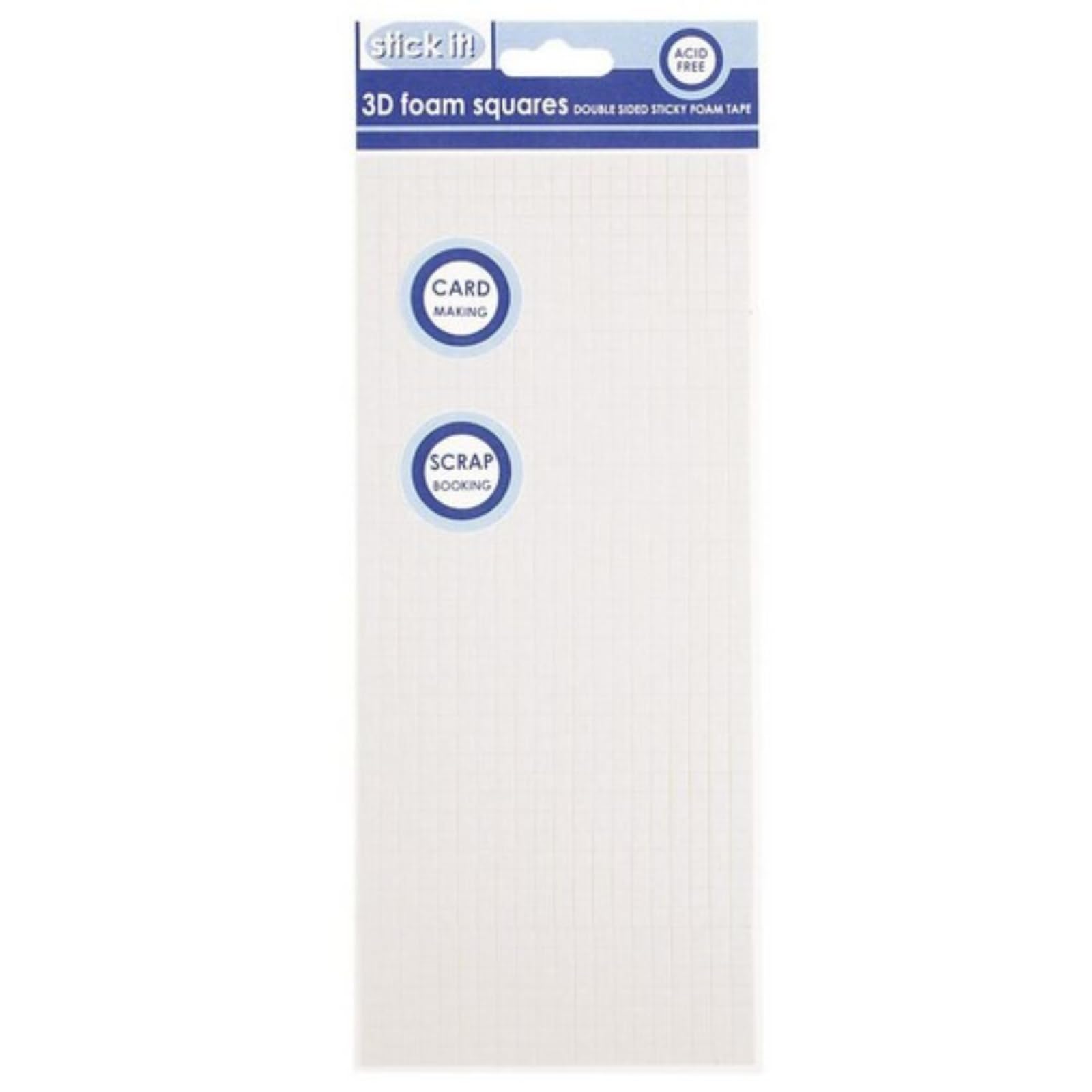 docrafts Stick It! Fogli Quadrati in Schiuma biadesiva 3D Trasparenti 940 Pezzi per Arti e Mestieri 1,2 x 2,1 x 8,6 cm