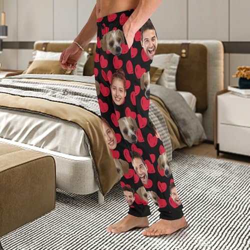 Personalized Pajamas Pants for Men Photo Face Custom Pajama Pants Customized Pj Pants Sleepwear Pajama Bottoms3