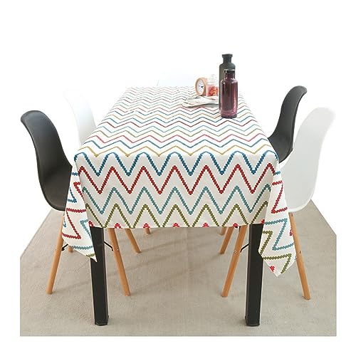 Nappe de table anti tache multicolore vague imperméable