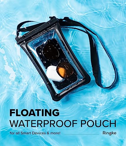 Image of Ringke Floating Waterproof Pouch IPX8 Underwater Phone Pouch Sealed Clear Dry Bag with Lanyard Strap