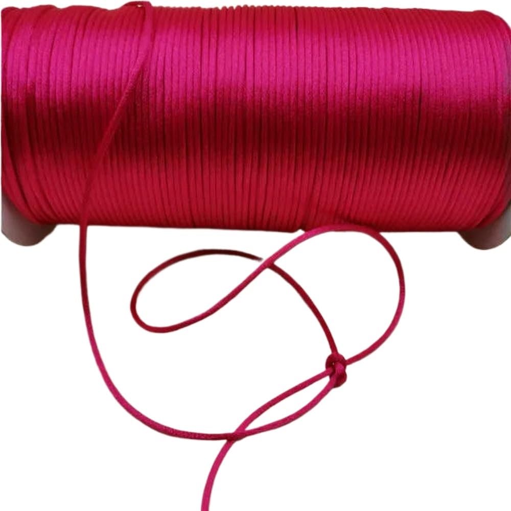 Sznurki do koralików, Pleciony sznurek do makramy 2mm wielokolorowy 10-225m(Fuchisa 903,225meters whole roll)