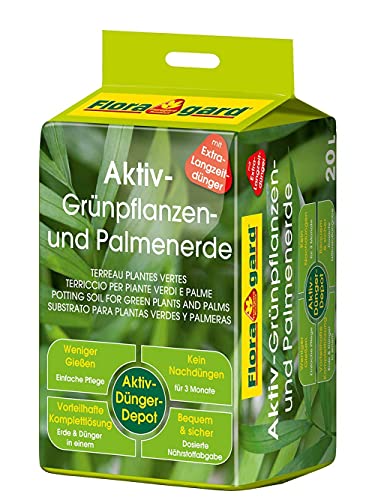 Floragard Aktiv Grünpflanzen & Palmenerde, 20L (1x20L)