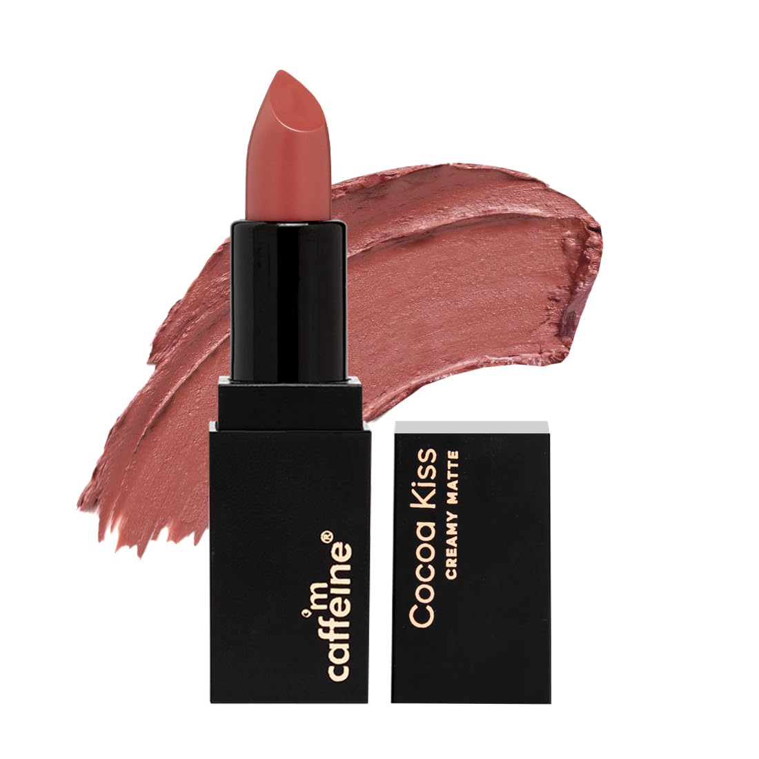 mCaffeine Cocoa Kiss Creamy Matte Lipstick – Rose Martini | Moisturizing & Non Drying, Lightweight & Long Lasting Formula | With Cocoa Butter,…