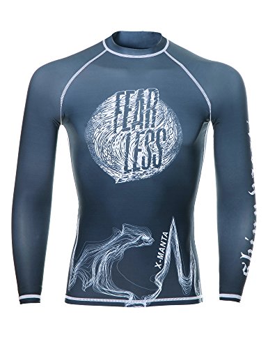 DIVE & SAIL Swimming Rash Guard Long Sleeve UV Shirt UPF 50 Protection Fast Dry Swimsuit for Aquatics Slate M