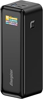 شاحن باور بانك 27000mAh مع منفذ بي دي 140W ومنفذ USB نوع سي لشحن سريع، وحدة بطارية ومنفذ USB نوع ايه 30W مع شاشة ال سي دي رقمية ذكية للاب توب والتابلت والموبايل وغيرها XP27000PD من انرجايز