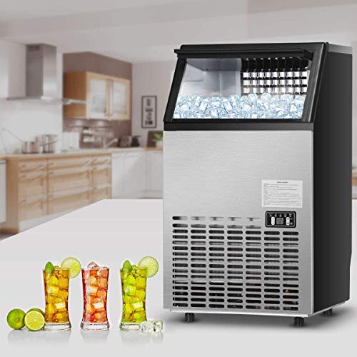 Máquina Comercial de Hielo de Acero Inoxidable 33lbs