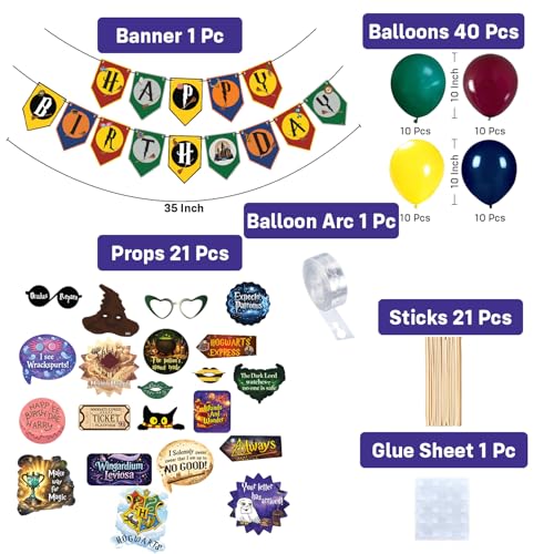 Image of Party Propz Happy Birthday Decoration Kit - 85Pcs Theme Birthday Decoration Items for Kids, Happy Birthday Balloon Decoration Kit, Birthday Banner and Birthday Props for Boys & Girls (Cardstock,Latex)