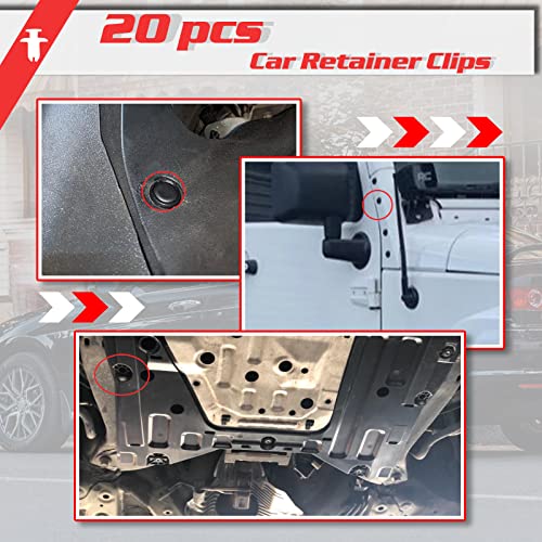 Image of OTUAYAUTO 20pcs Fender Liner Clips - Replacement for Ford, Kia, Hyundai Elantra, Genesis, Sonata, Hyundai Santa Fe, Mazda 3, Mazda 6 Bumper Retainer Clips, OEM# B092-51-833, MB-455-56143, MB455-56-143