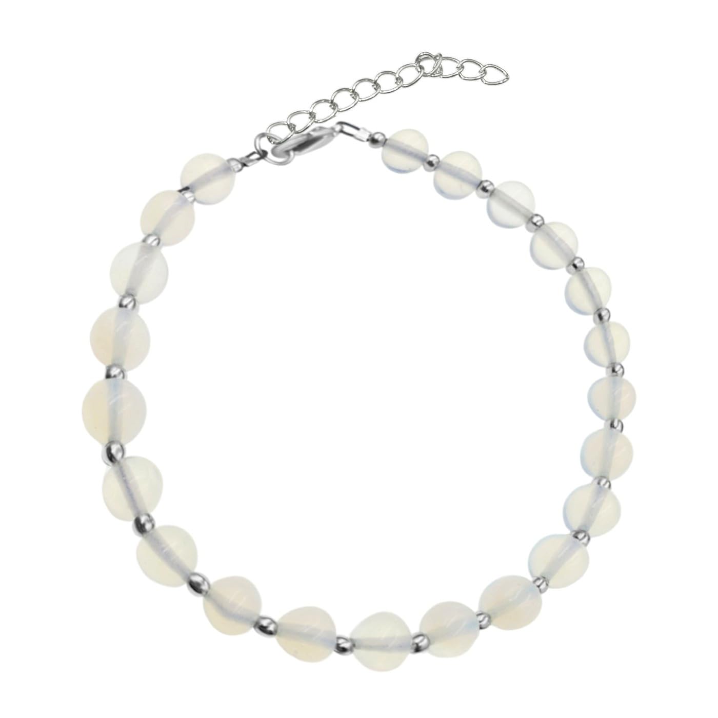 Tobillera de opalita hecha a mano estilo Bali para mujer 8