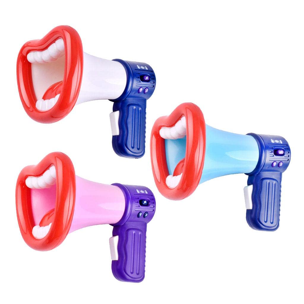 Kids Voice Changer Trumpet Registrazione Giocattolo Plastica Multifunzione Modalità Robot Funzione Antiscivolo Adatto per Bambini Feste Famiglia Bianco
