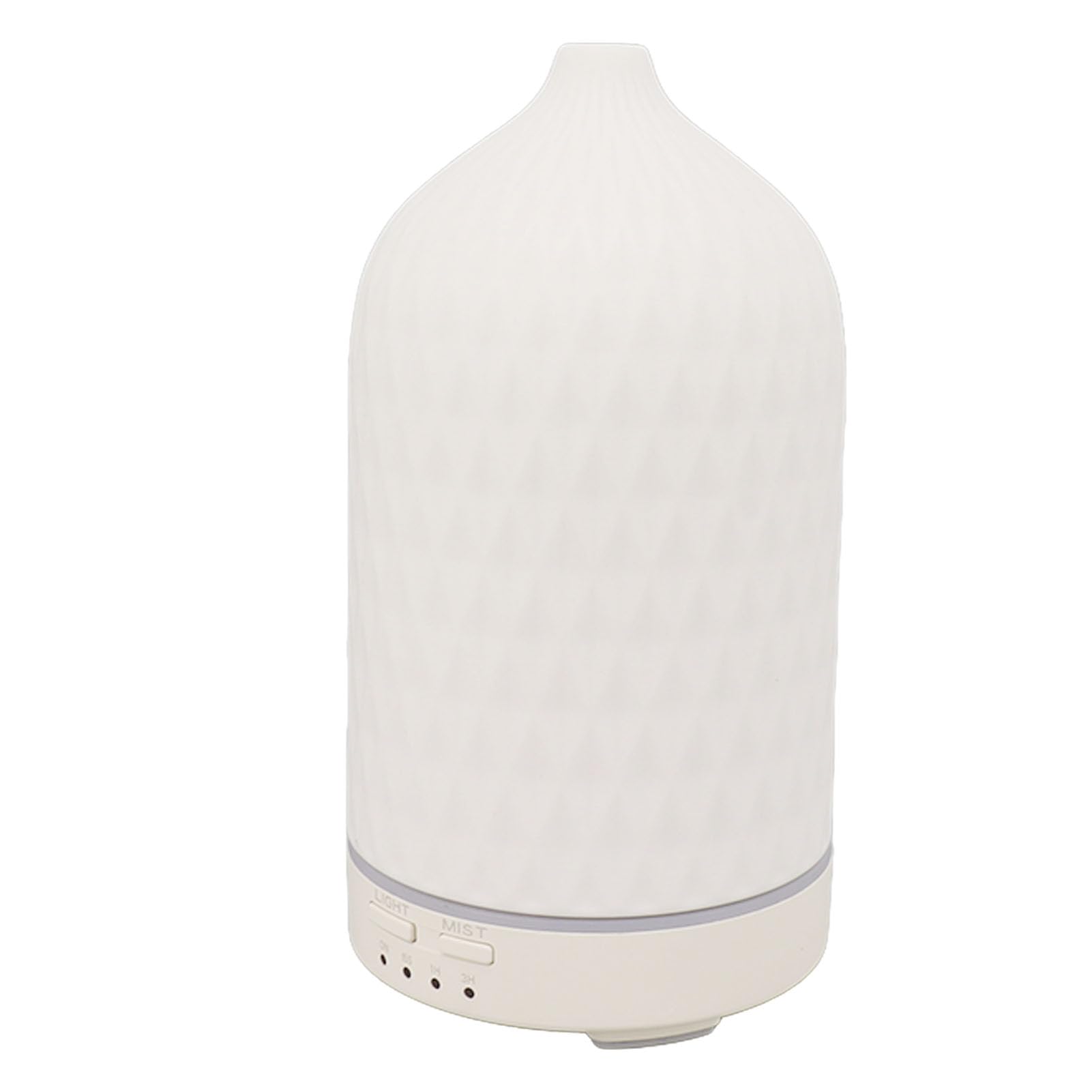 GLOGLOW Diffusore di Oli Essenziali in Ceramica Umidificatore Diffusore per Aromaterapia da 300 Ml con 7 Luci a LED Spegnimento Automatico per Home Office (Spina europea)