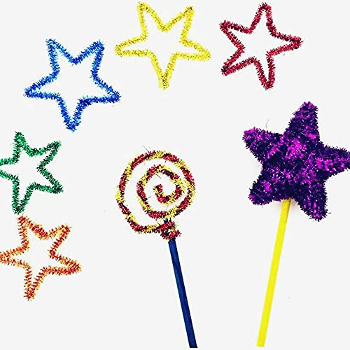Tukcherry Cure-Pipes, 100 tiges de Chenille pour Bricolage, 10 Couleurs Assorties Cure-Pipes pour décorations et Artisanat créatif, 6 mm x 12 Pouces, Bricolage Amusant - Image 7