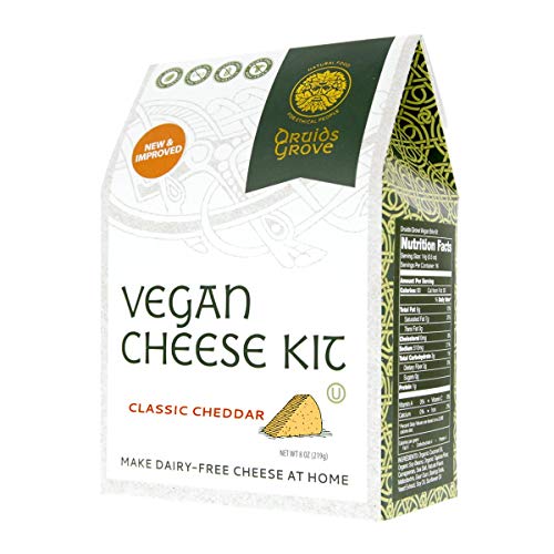 Druids Grove Vegan Cheddar Kit (Nondairy Cheese) Vegan ⊘ Non-GMO Gluten-Free OU Kosher Certified