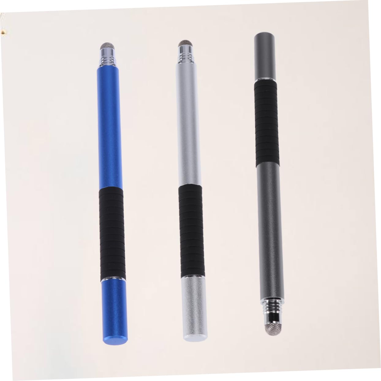 3Piezas Lápiz de Pantalla Táctil Lápiz Capacitivo Multifuncional Smartphone y Tableta Plata Oscuro Herramienta de Escritura Precisa y Duradera