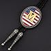 LAXPICOL Vintage Bolo Tie for Men Fashion American Flag Initial Letter Western Cowboy Bolo Tie for Women (M)