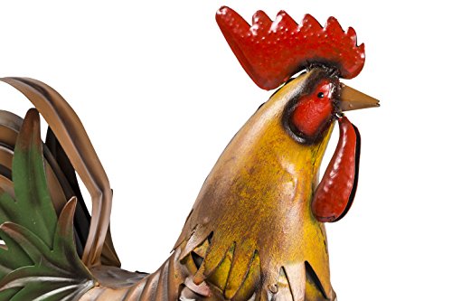 Cale en fer multicolore de jardin 55 cm, sculpture métallique durable - 3