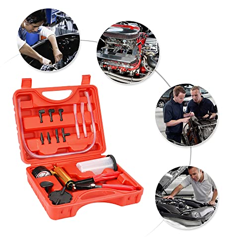 Weytoll 17 pcs Professional Car Auto Hand Held Bomba de Pressão de Vácuo Sangue de Freio Adaptador F