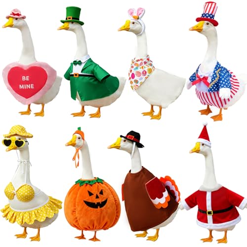 8 Set Holiday Porch Goose Outfits All Seasons Bundle...