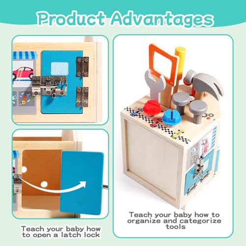 Gaietydiy KIDS TOOL SET Toddler Tool Set - 33 Pcs Wooden Kids Tools thumb #4