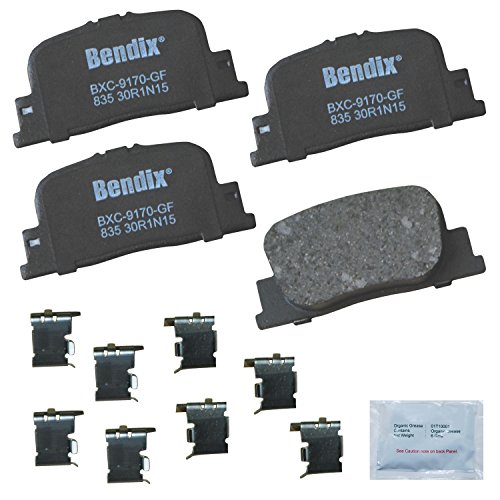 Image of Bendix Priority1 CFC835 Ceramic Rear Brake Pads for Lexus ES300 2001-2000, Scion tC 2010-2005, Toyota Camry 2001-2000